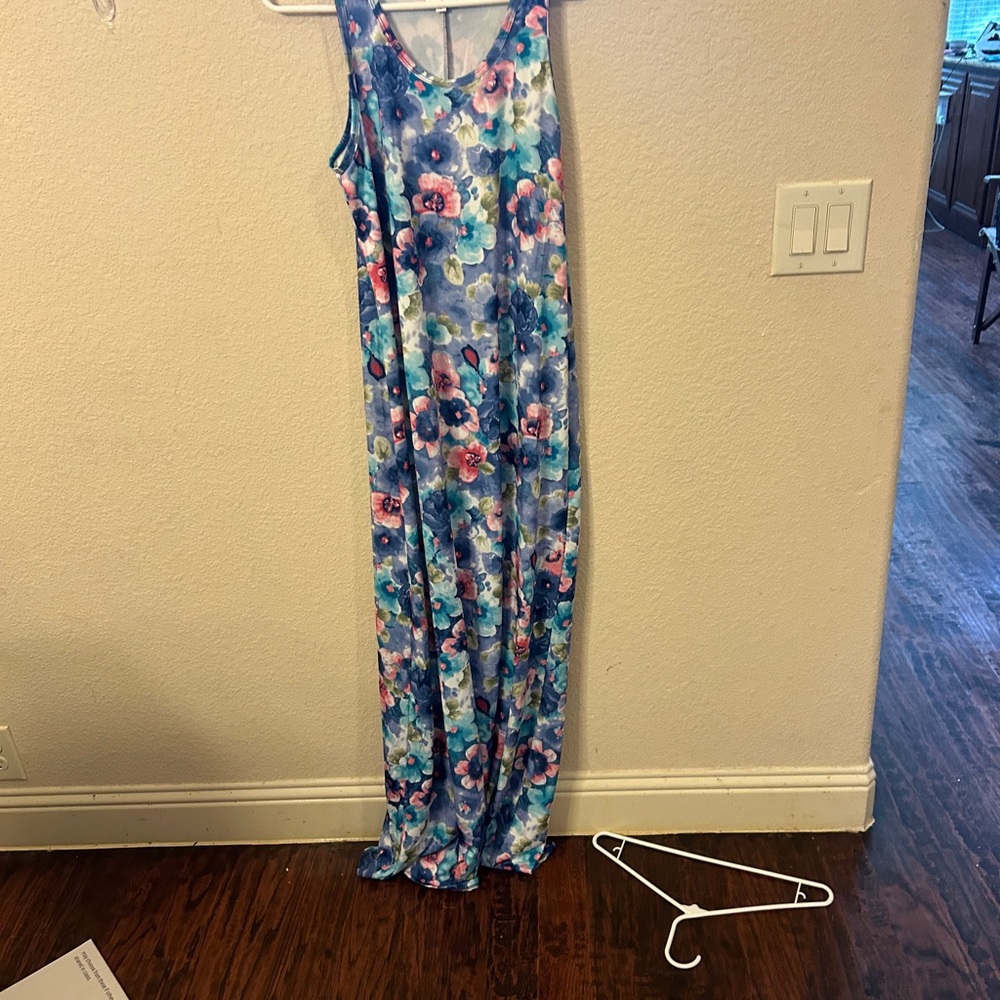 LuLaRoe Strapless Floral Dress